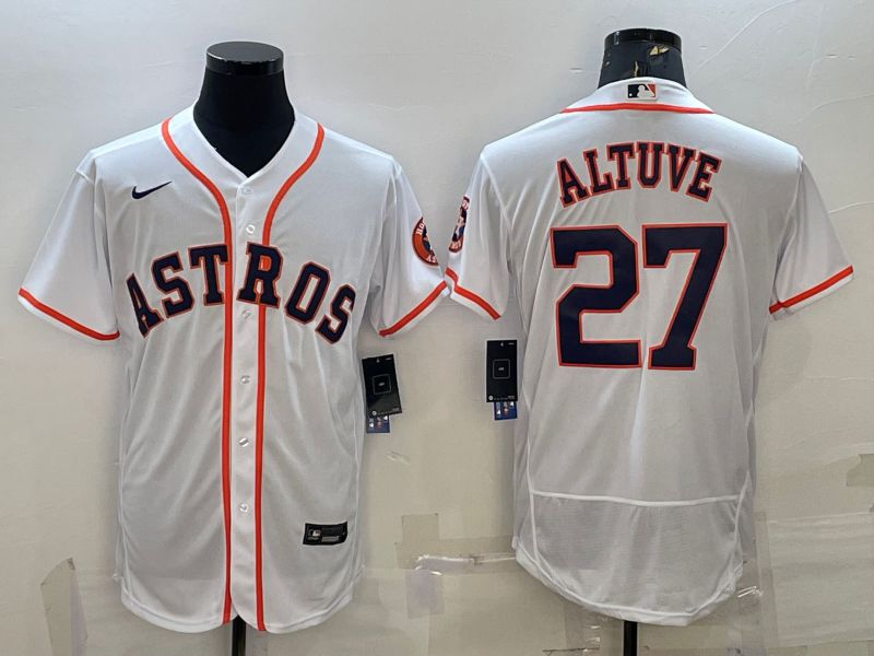 Men Houston Astros #27 Altuve White Elite Nike 2022 MLB Jersey->houston astros->MLB Jersey